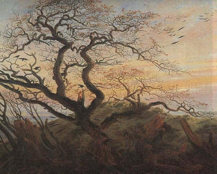 Caspar David Friedrich Tree with crows oil painting image